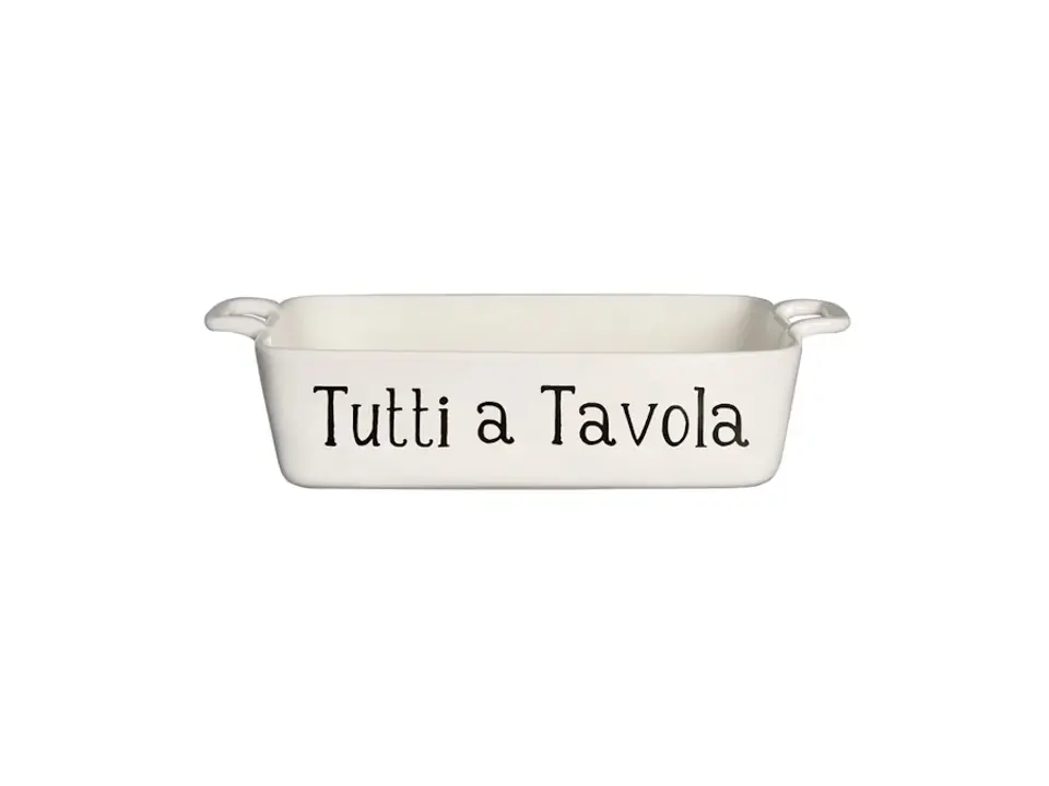 Pirofila tutti a tavola, 26(32)x18 cm