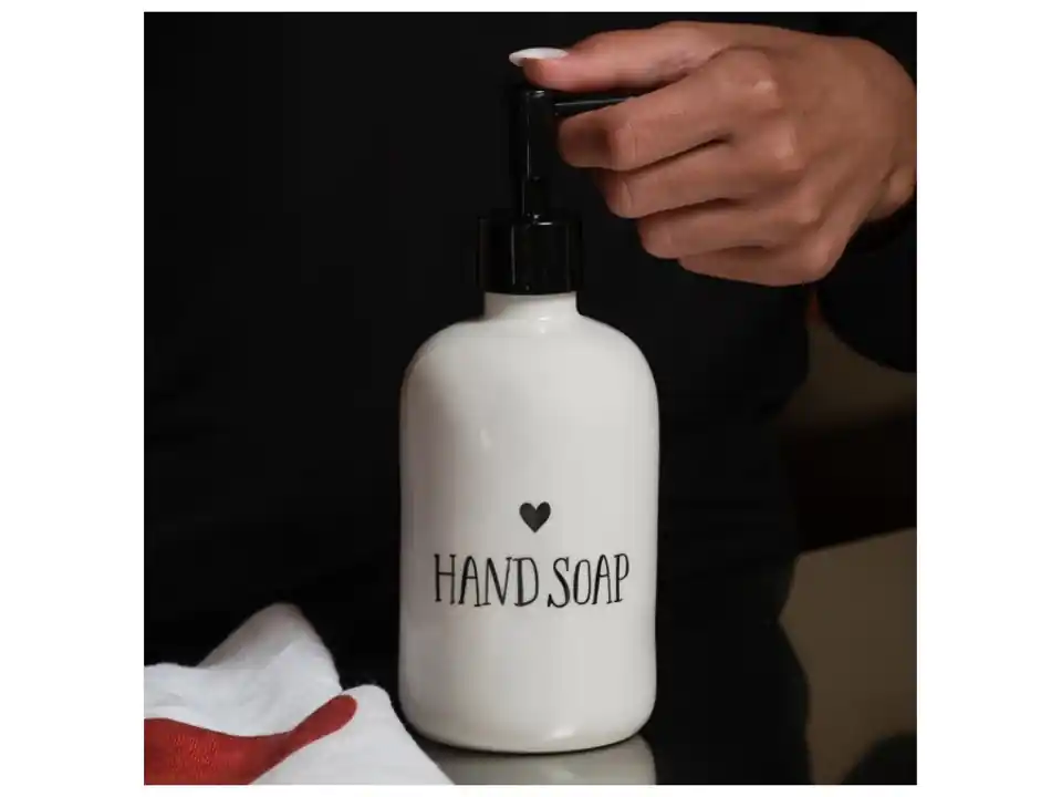 Dosasapone bianco con decoro hand soap