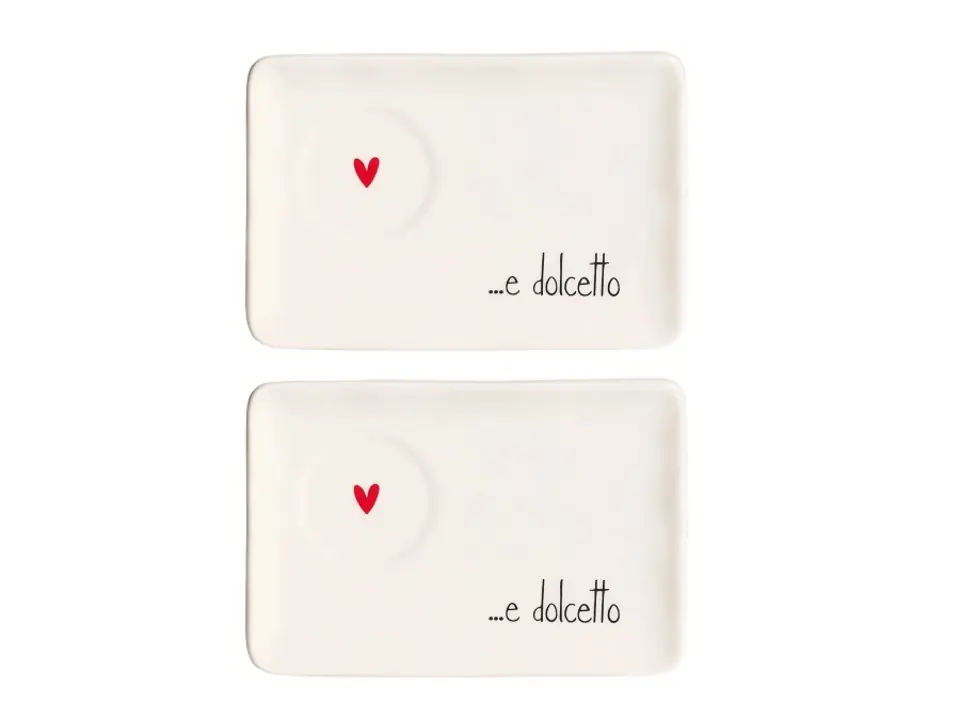 Set 2 piattini per tazze espresso dolcetto