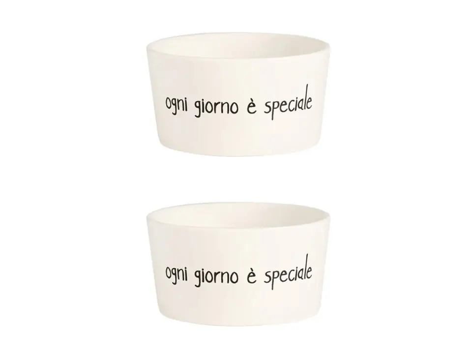 Set 2 coppette in gres ogni giorno è speciale