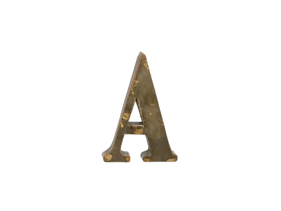 Lettera da appendere in metallo anticato - a