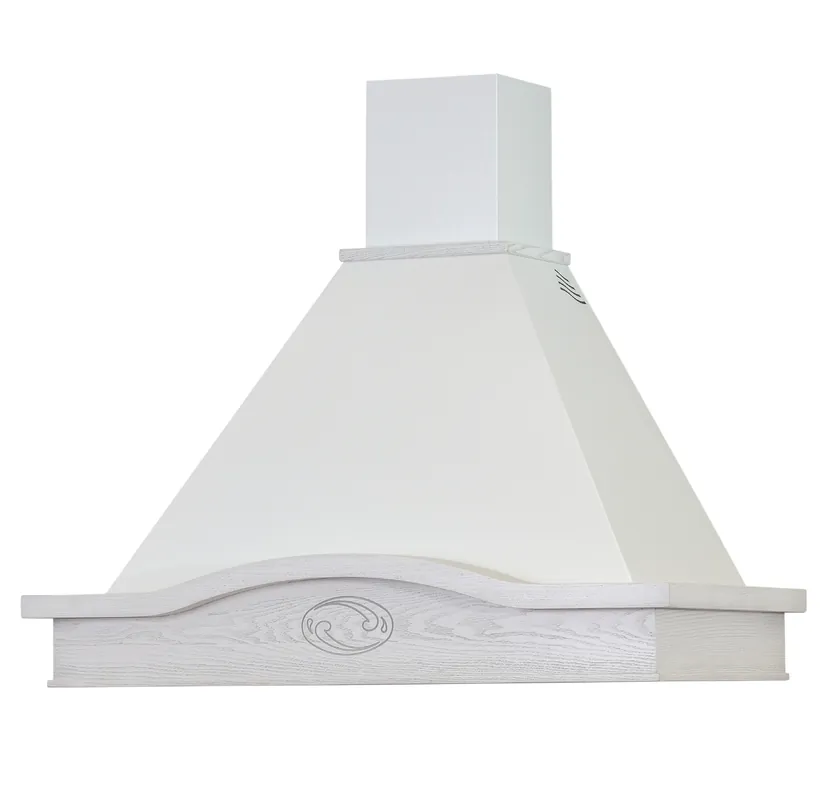 Cappa aspirante LUCREZIA inox bianco, in legno cenere 60 cm
