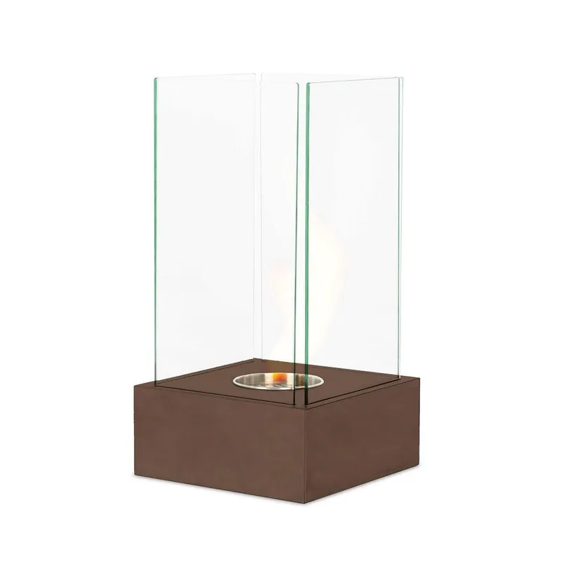 Caminetti al bioetanolo moderno ruggine cm 25 x 25 x h 65