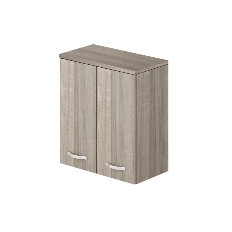 Pensile per lavanderia 2 ante con ripiano colore Olmo H77x71x38cm