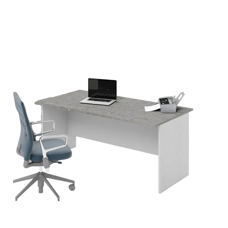 Scrivania da ufficio colore Cemento H74x160x80cm