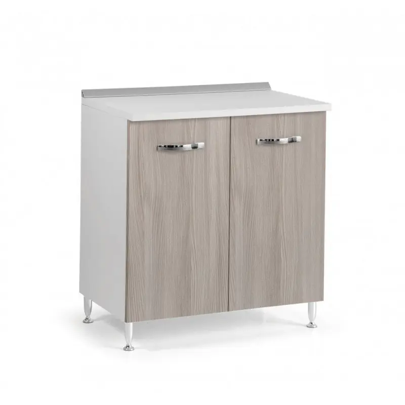 Base Cucina Bianco con 2 Ante Olmo 80x50xH 85