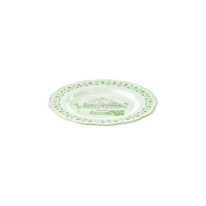 Piatto dessert Josephine verde polvere