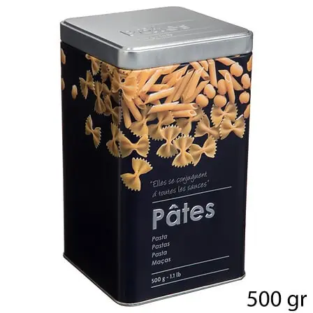 Contenitore per pasta metallo rilievo D. 10,8 x H. 26,3 cm