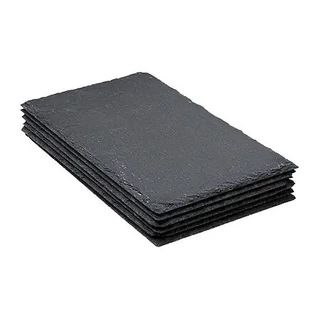 Set di 6 piatti 18 x 30 cm ardesia