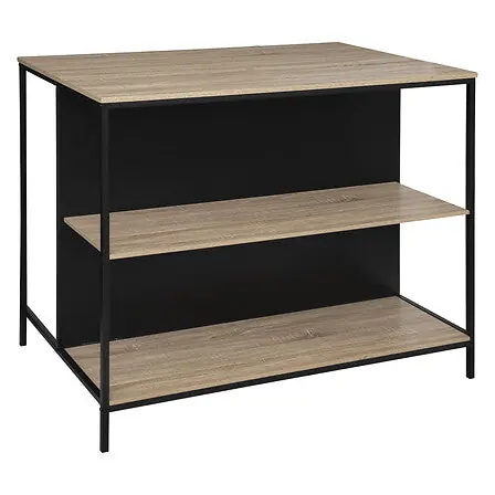 Isola bar con ripiani in metallo 95x70x115 cm