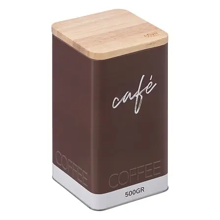 Contenitore per cereali metallo rilievo 10,7x10,7x19,7 cm