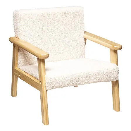 Poltrona bouclé écru 43x43x46 cm