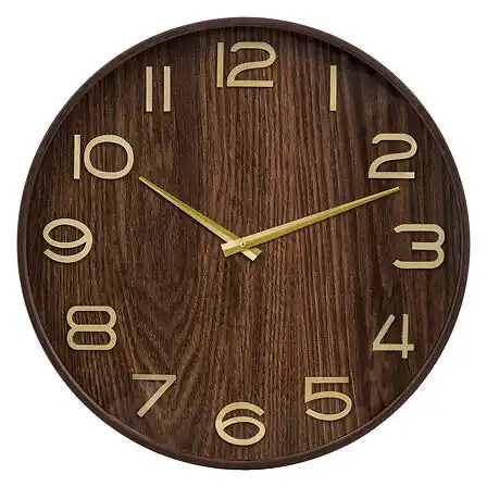 Orologio in legno scuro D. 55 x P. 5,5 cm