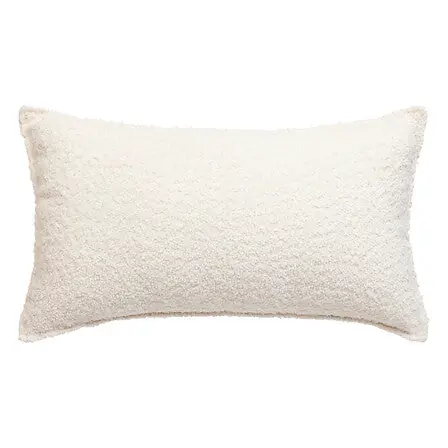 Cuscino bouclette bianco avorio 30x50 cm
