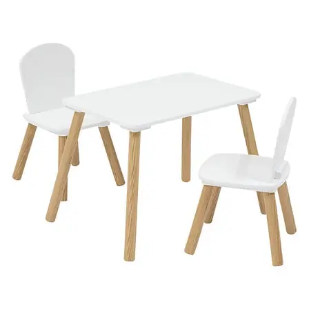 Tavolo rettangolo 58 x 38 cm e 2 sedie