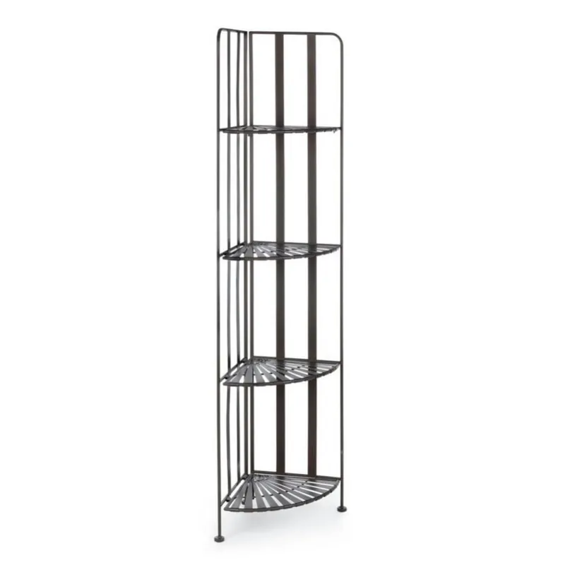 Angoliera 4 ripiani marrone 62x31xh116 cm