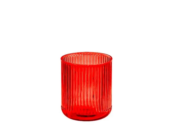 Bicchiere vetro venus rosso cl40