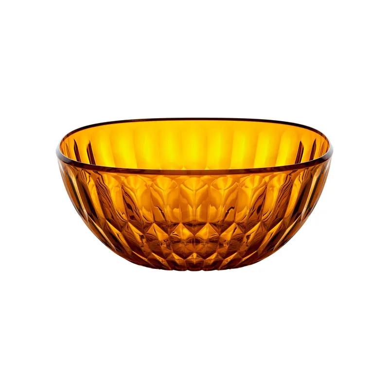 Contenitore Vanity Ø30 cm color caramello 30x30xh12,9 cm