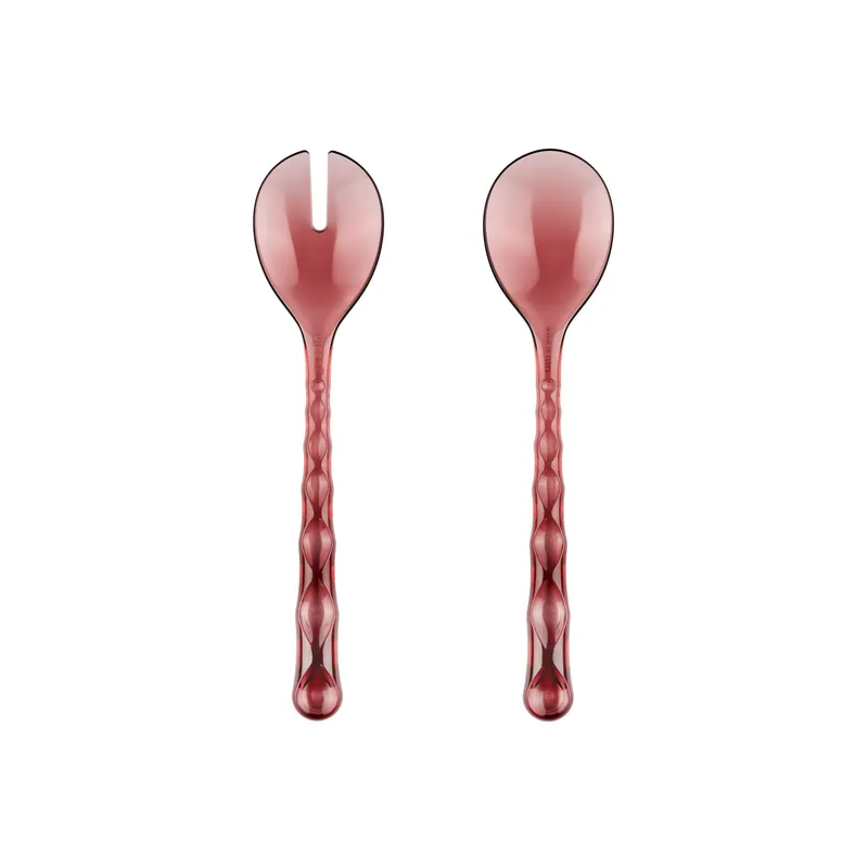 Posate Vanity per insalata colore malva 27,5x6,3 cm