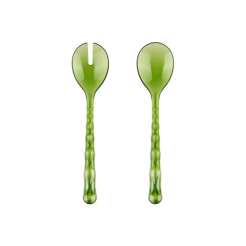 Posate Vanity per insalata colore verde ninfea 27,5x6,3 cm