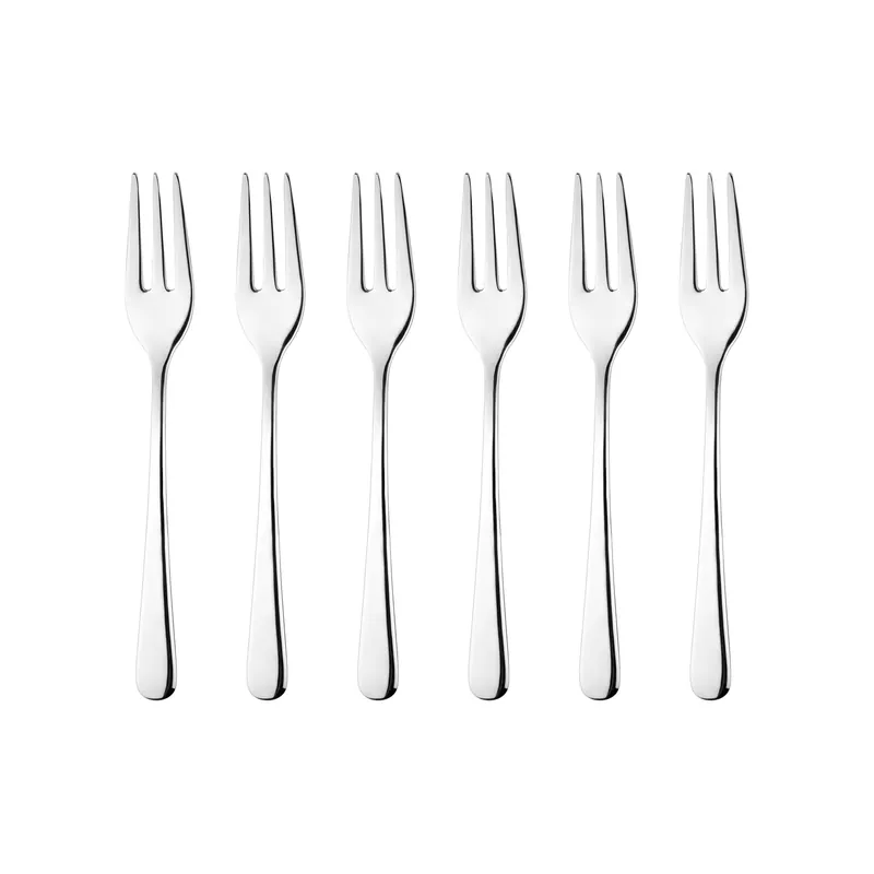 Set 6 forchettine Zelda in acciaio cm 15,5