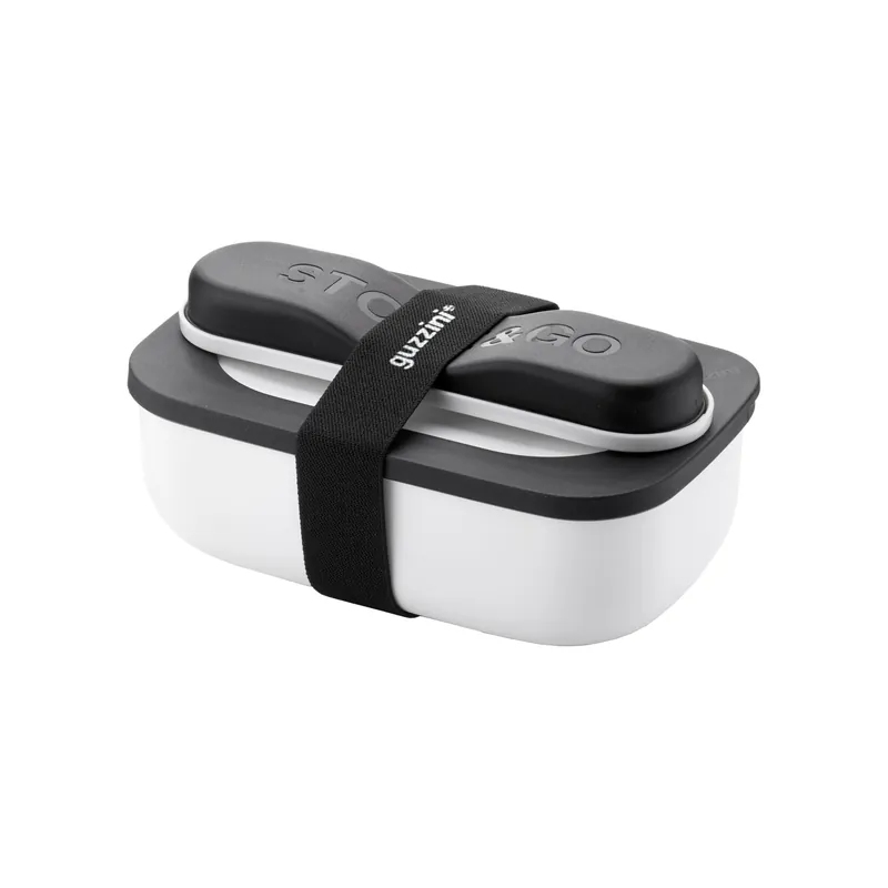 Set lunch box con posate colore bianco 900 ml
